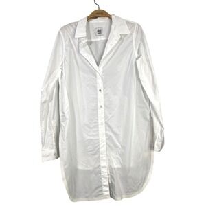 CLOSED Francois Girbaud White Oversize Button Down Shirt Tunic S 90s Chic Luxury